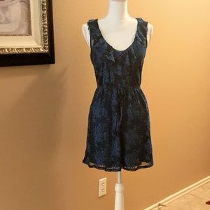 ⚘Cute blue lace dress
